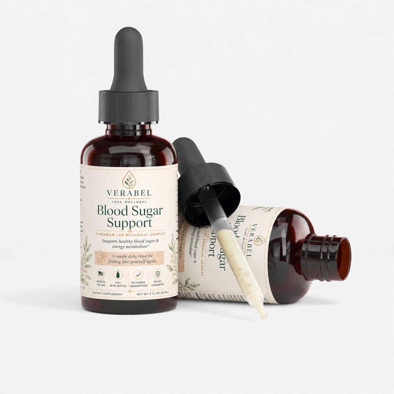 Blood Sugar Metabolism Complex dropper bottle with dropper detail