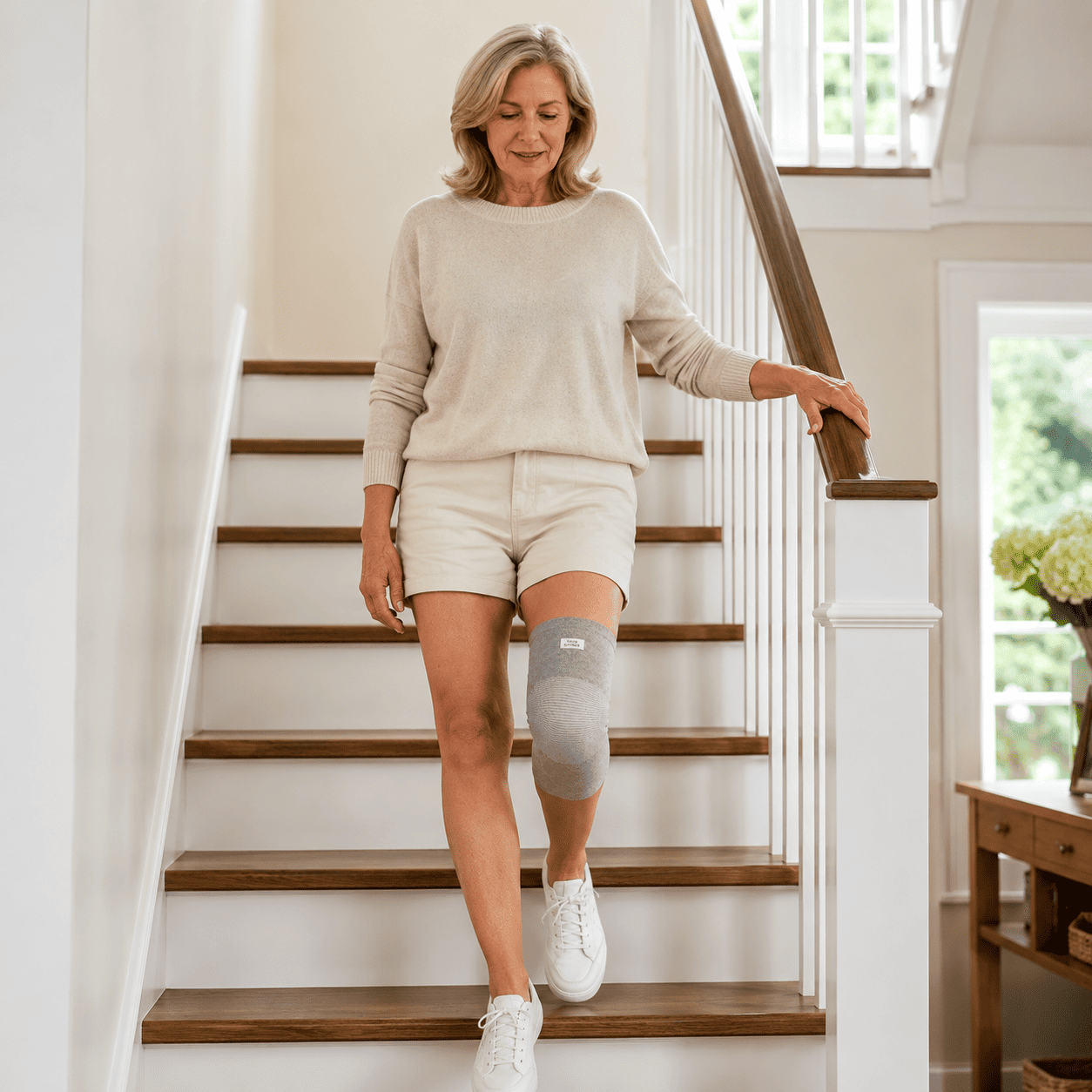 Lenig Bamboe Kniebrace – Grijs