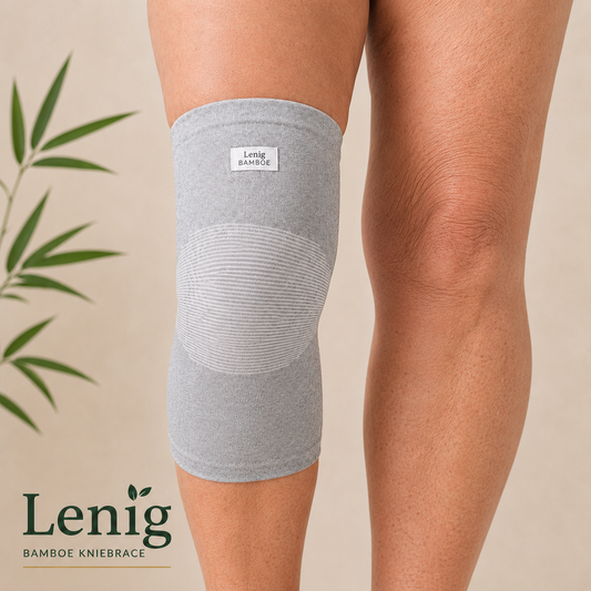 Lenig bamboe kniebrace 2-Pack op beide knieen
