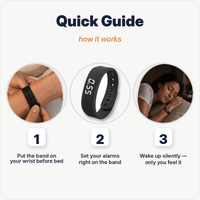 Silent Wake quick guide — how the silent wrist alarm works in three steps
